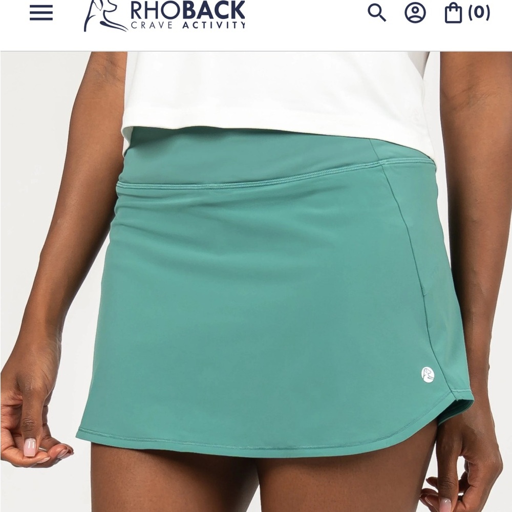RHOBACK Green Athletic Skort